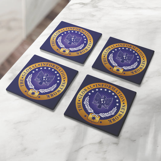 GIN Logo Stone Coasters - Set of 4