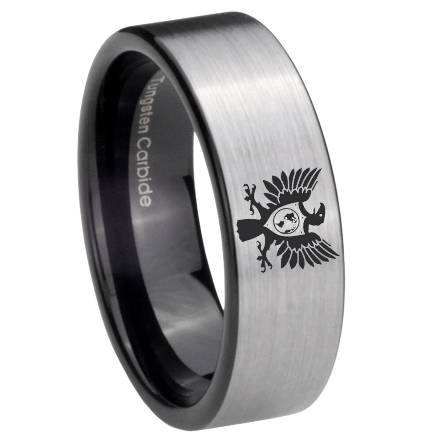 GIN Eagle - Gun Metal Tungsten Carbide Ring