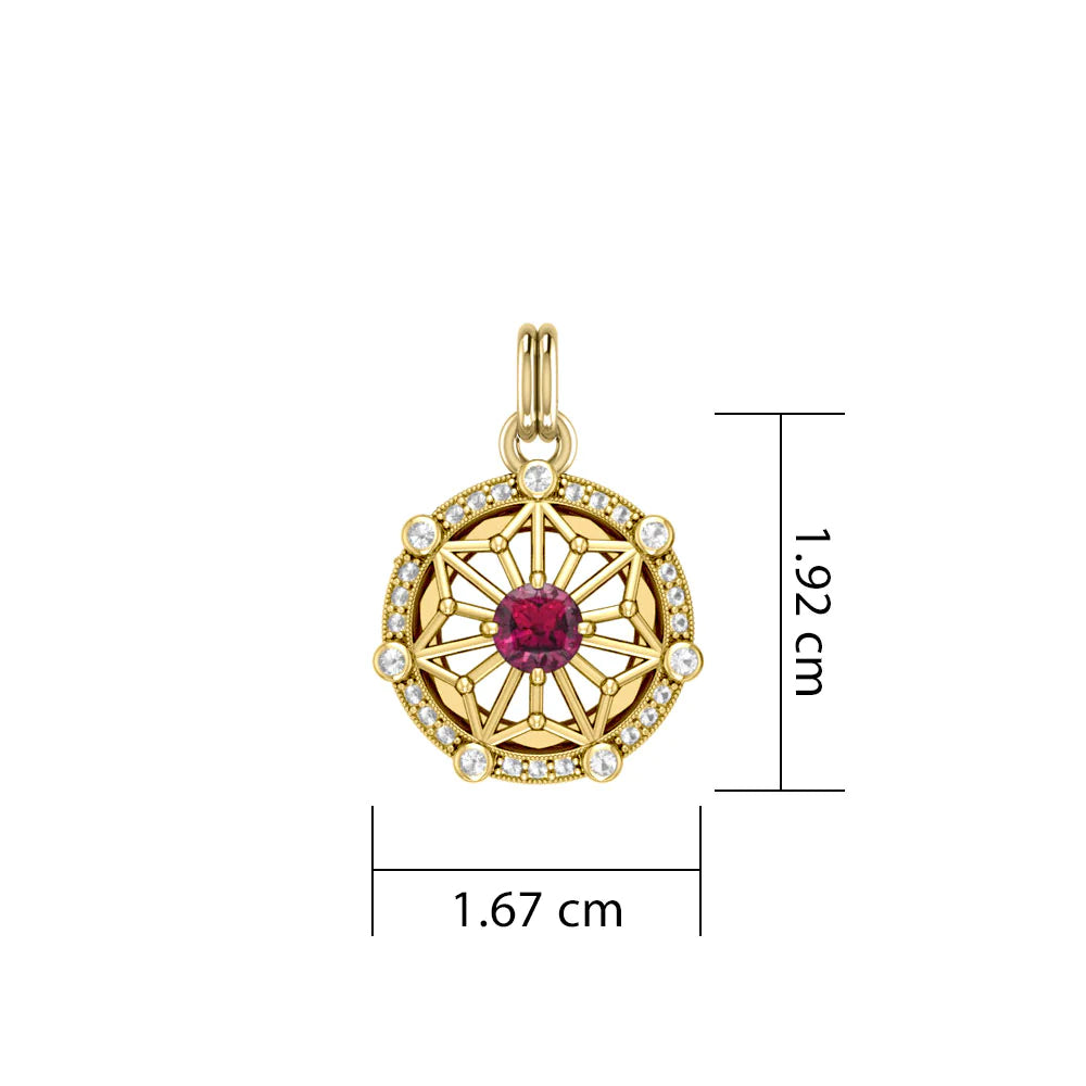 Women's Elegant Circle Symbol Pendant (Gold Plate)