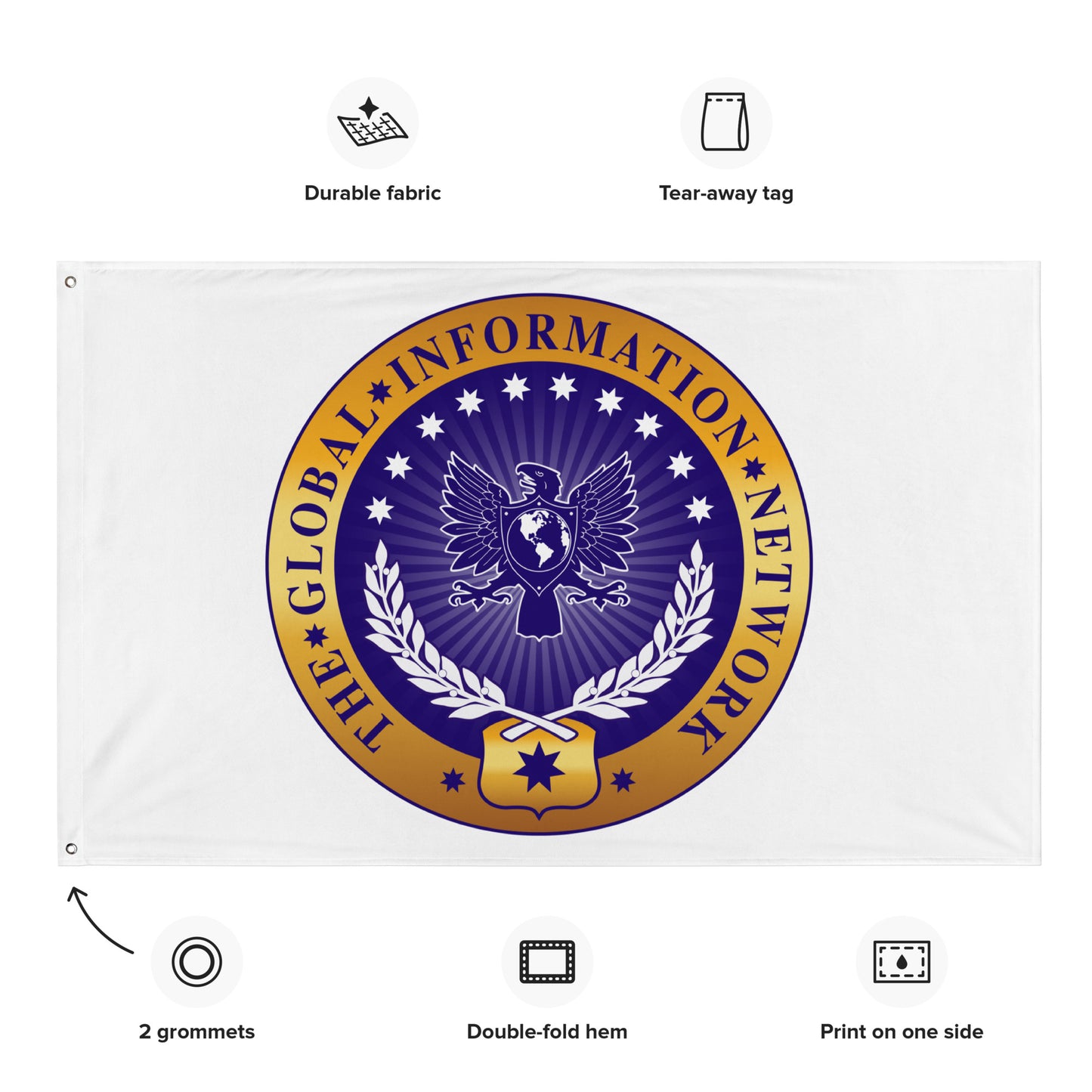 GIN Flag - White