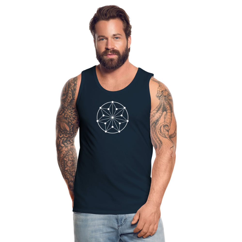 Men’s Circle Premium Tank - deep navy