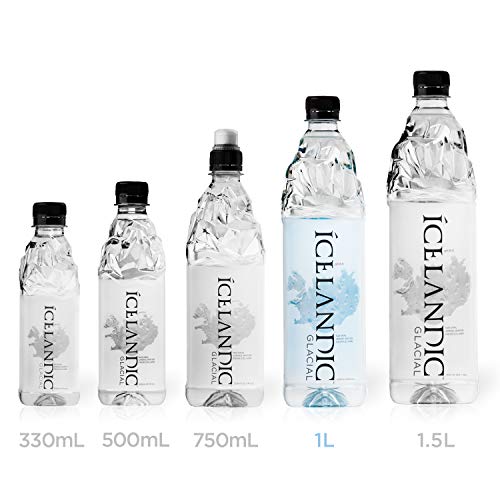 Icelandic Glacial Natural Spring Alkaline Water, 1 Liter (6 Count)