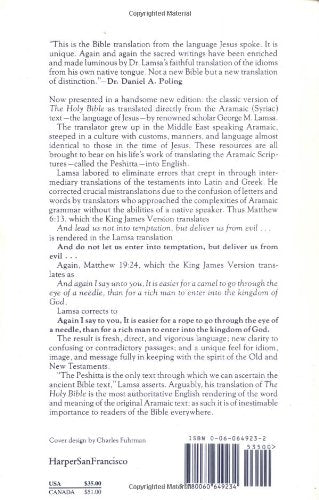 Holy Bible: From the Ancient Eastern Text: George M. Lamsa's Translation From the Aramaic of the Peshitta