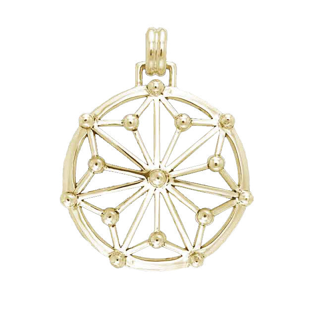 GIN Circle Symbol Pendant (Gold Plate)