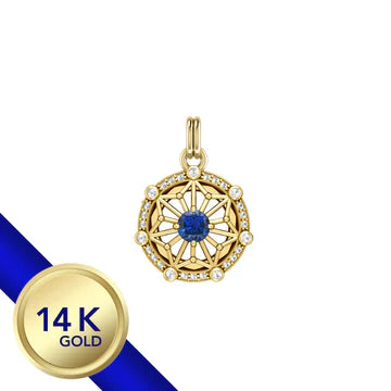 Gold Elegant Circle Symbol Pendant (Small)