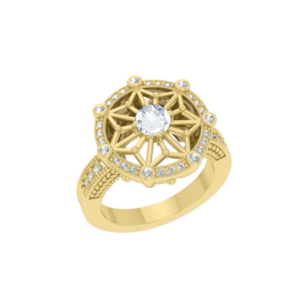 Women's Elegant Circle Symbol Ring (Gold Plate)