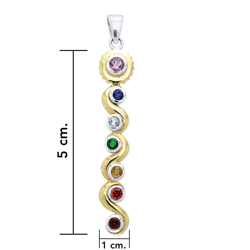 Silver and Gold Chakra Pendant