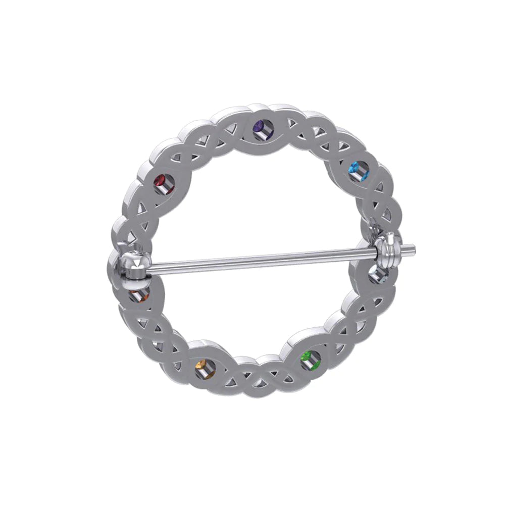 Chakra Silver Brooch