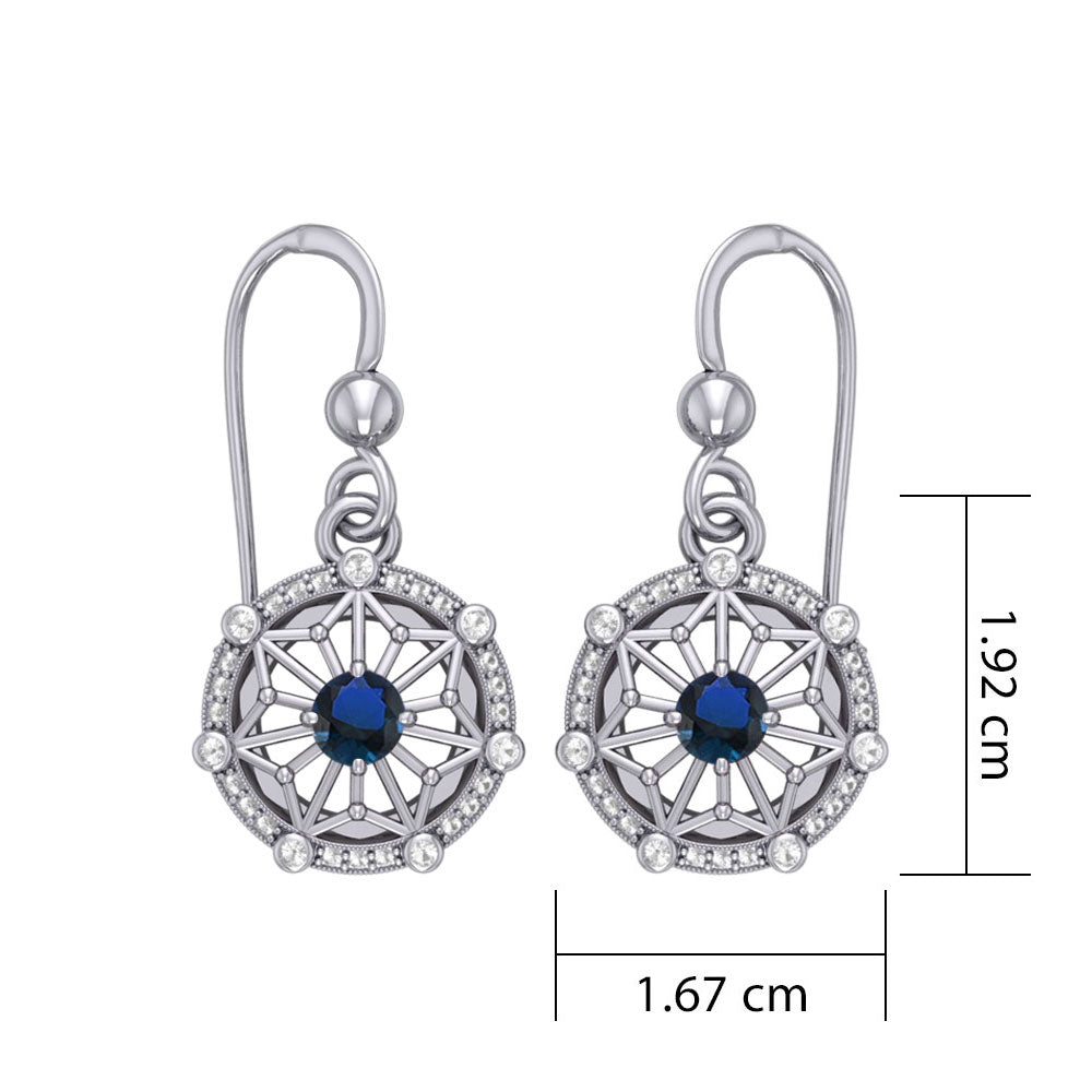 Women's Elegant Circle Symbol Earring Set (Silver)