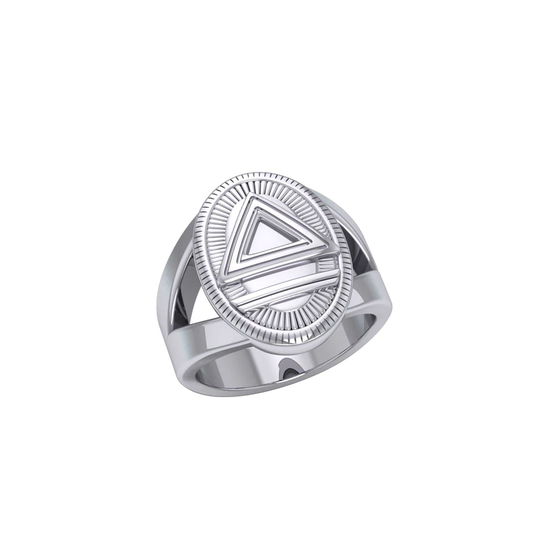 Men's System Ring and Cufflinks Set (Silver)