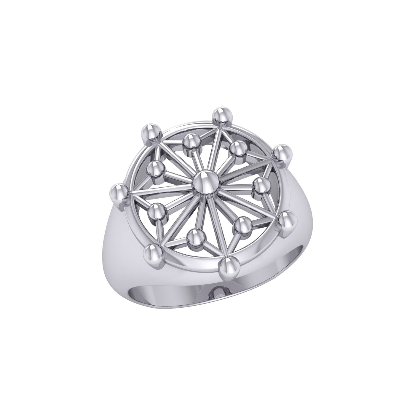 Men's Circle Symbol Ring (Silver)