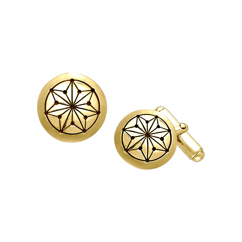 GIN Circle Symbol Cufflinks (Gold Plate)