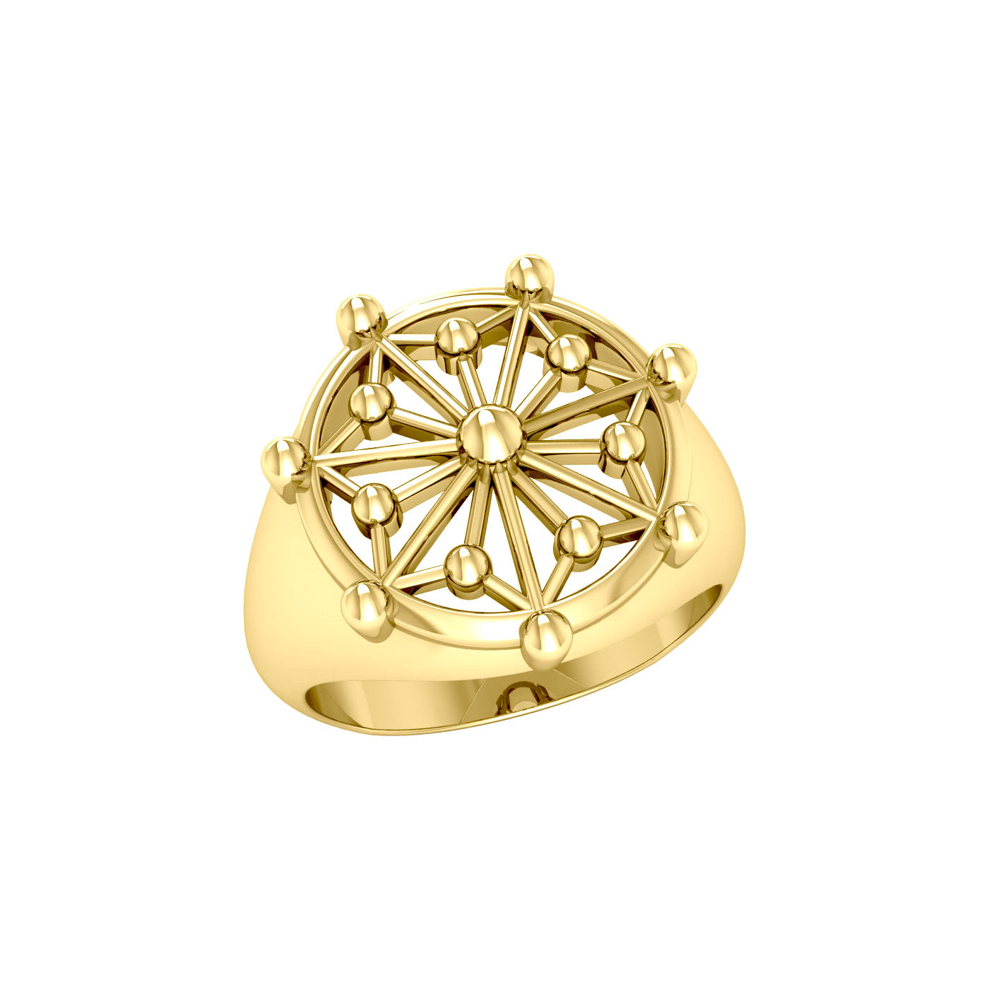 Men's Circle Symbol Ring (Gold Plate)