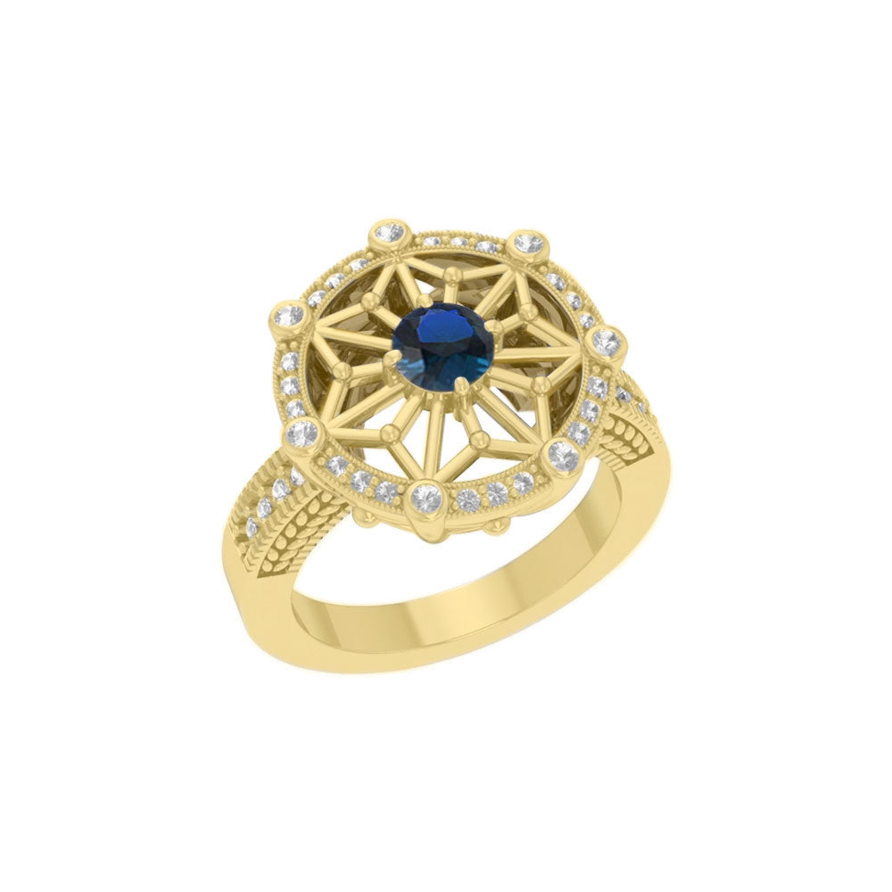 Women's Elegant Circle Symbol Ring (Gold Plate)