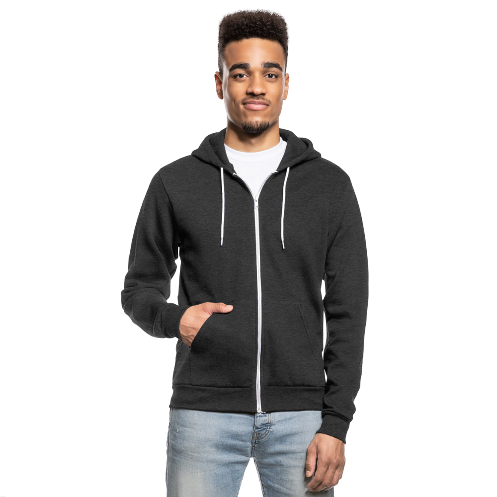 GIN Unisex Fleece Zip Hoodie - charcoal grey