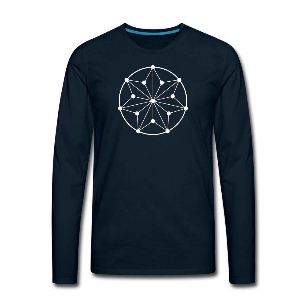 Men's Circle Premium Long Sleeve - deep navy