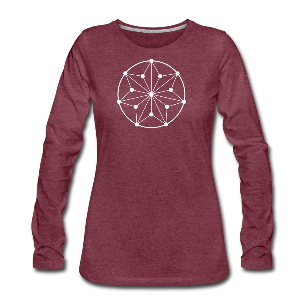 Women's Circle Premium Long Sleeve - heather burgundy