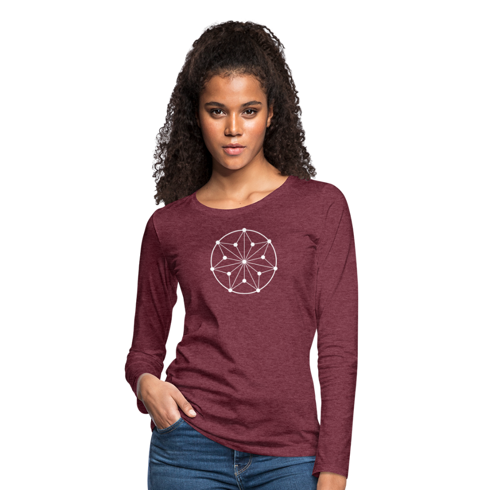 Women's Circle Premium Long Sleeve - heather burgundy