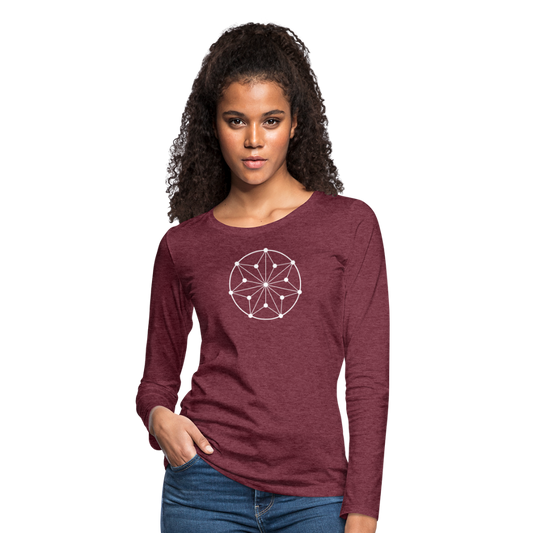 Women's Circle Premium Long Sleeve - heather burgundy