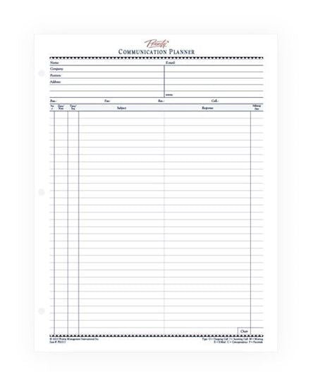 Priority Manager - Correspondence Notes and Communications Planner Pack