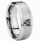 GIN Eagle Silver Tungsten Carbide Ring