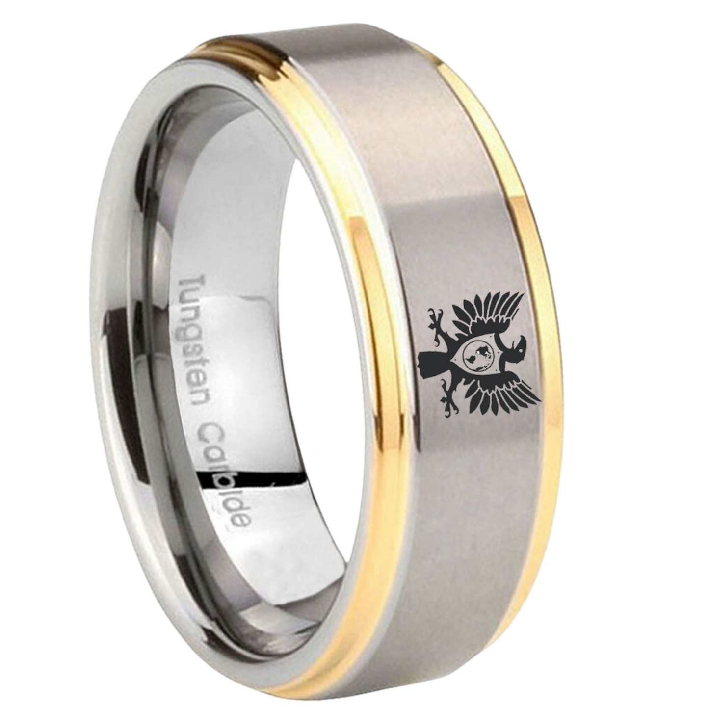 Eagle - Gold/Silver Tungsten Carbide Ring