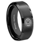 System - Beveled Black Tungsten Carbide Ring