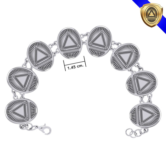 System Symbol Silver Bracelet