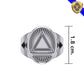 Anillo del sistema GIN para hombre (plata)