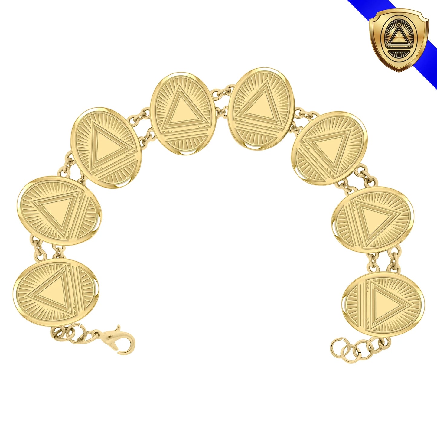 Pulsera Símbolo del Sistema (Placa de Oro)