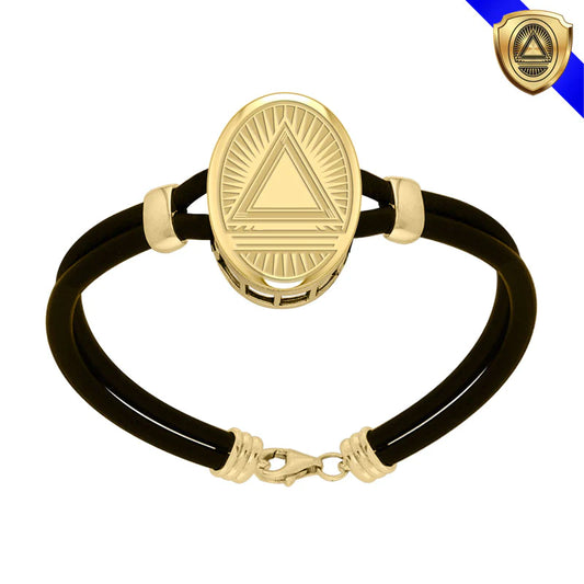 Symbole du système et bracelet en caoutchouc (plaque d'or)
