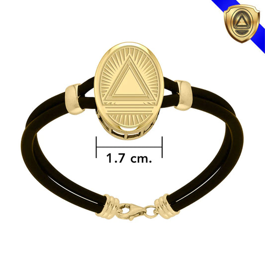 System Symbol and Rubber Bracelet (Gold Plate)