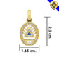 Women's Elegant System Symbol Pendant and Earring Set (Gold Plate)