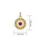 Women's Elegant Circle Symbol Pendant (Gold Plate)