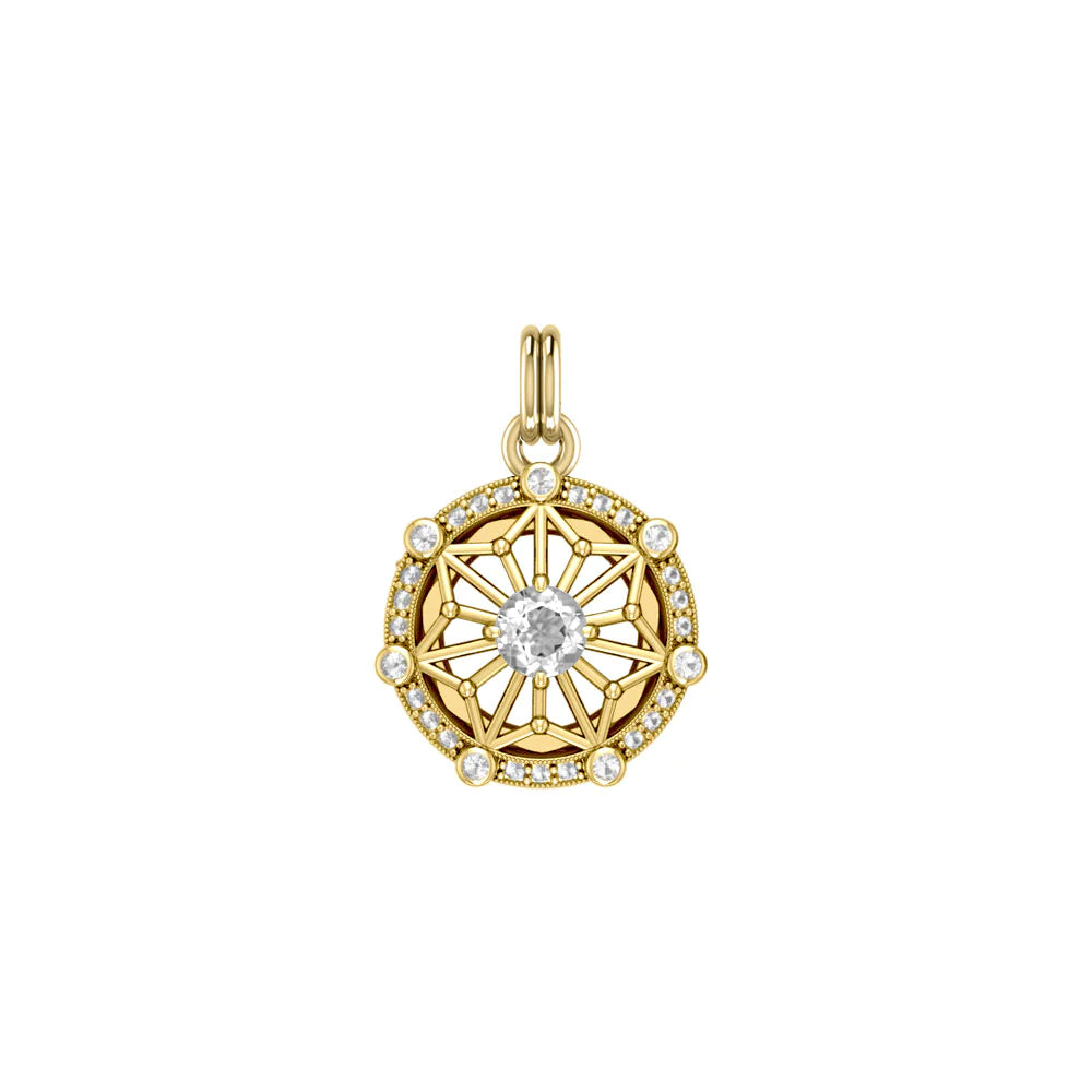 Women's Elegant Circle Symbol Pendant (Gold Plate)