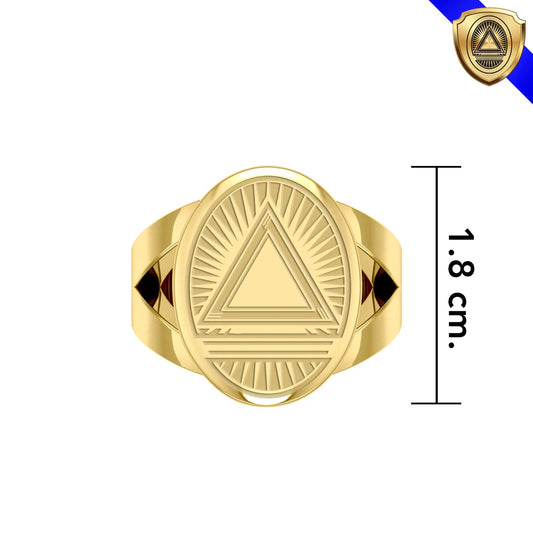 Anillo del sistema GIN para hombre (placa de oro)