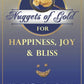 Pepitas de oro para la felicidad, la alegría y la dicha