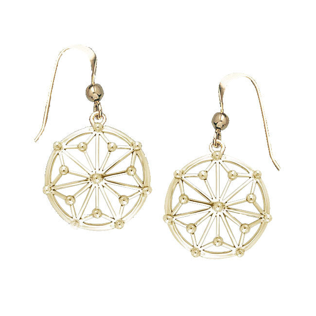 Ensemble de boucles d'oreilles avec symbole de cercle GIN (plaque d'or)