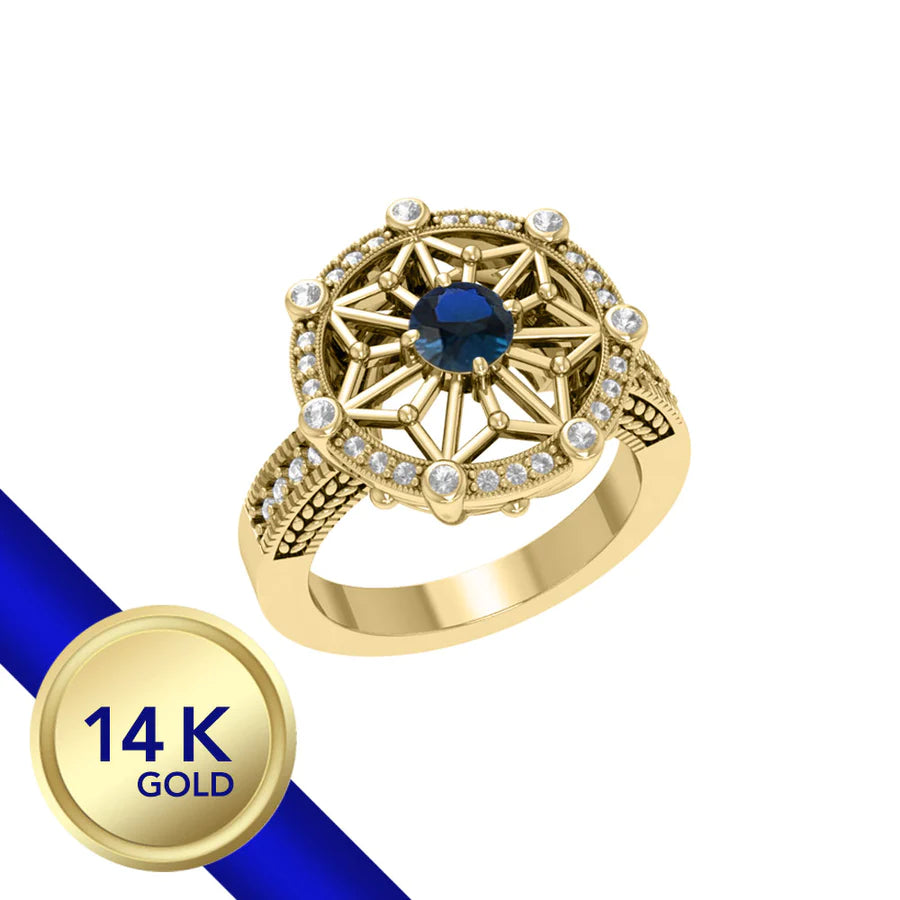 Gold Elegant Circle Symbol Ring