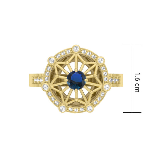Women's Elegant Circle Symbol Ring (Gold Plate)