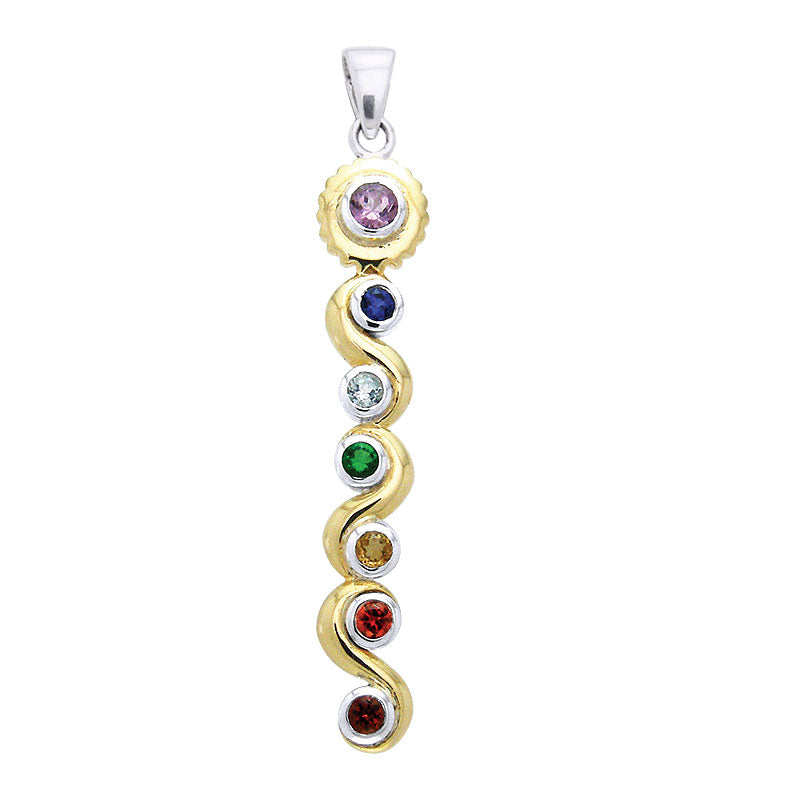 Pendentif Chakra Argent et Or