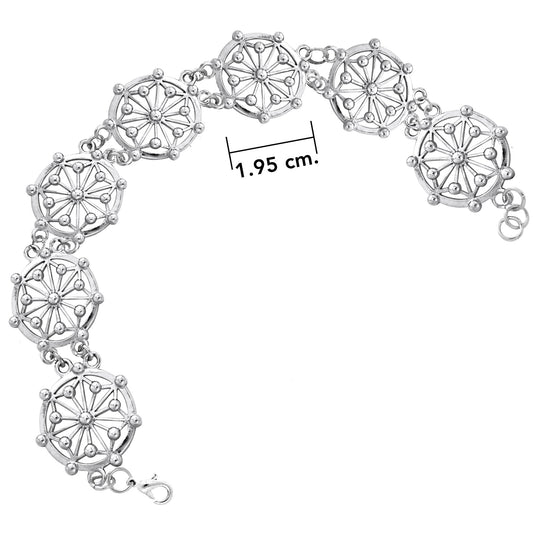 Circle Symbol Silver Bracelet