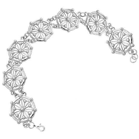 Circle Symbol Silver Bracelet