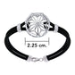 Circle Symbol and Rubber Bracelet (Silver)