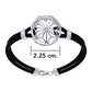 Symbole du cercle et bracelet en caoutchouc (argent)