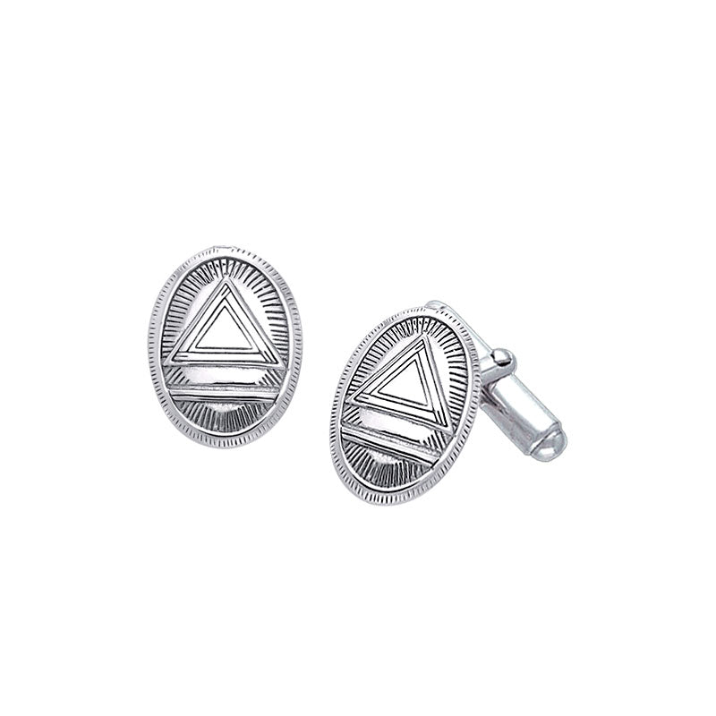 Men's System Ring and Cufflinks Set (Silver)