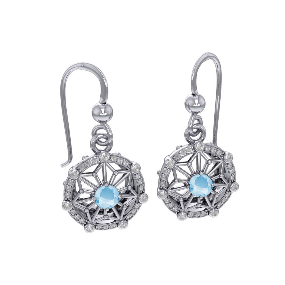 Women's Elegant Circle Symbol Earring Set (Silver)