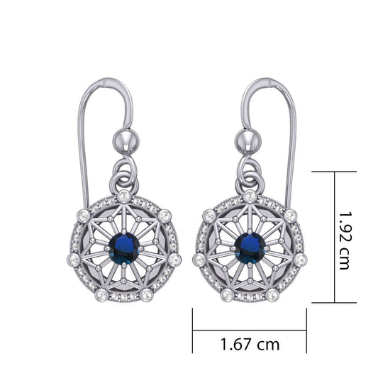 Women's Elegant Circle Symbol Earring Set (Silver)