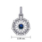 Women's Large Elegant Circle Symbol Pendant (Silver)