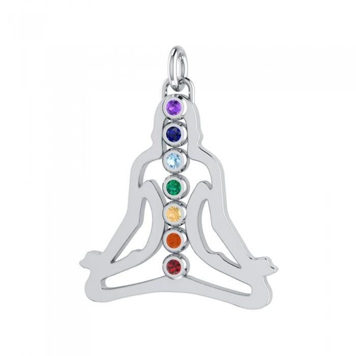 Pendentif Chakra Silhouette Argent